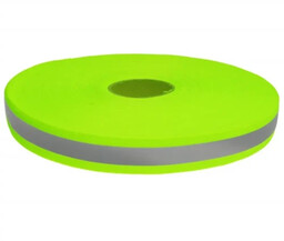 Taśma Odblaskowa 20mm Zielona Odblask 10mm 5 metrów