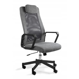 Krzesło Obrotowe Fox Szaro Czarne Fotel Unique