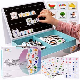 Tablica Układanka Magnetyczna Edukacyjna Magnetyczne Literki Cyferki Magnesy