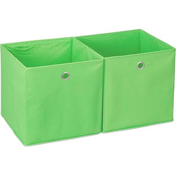 Relaxdays Pudełko do przechowywania, zestaw 2 sztuk, kwadratowe,