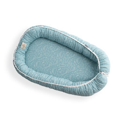 Babymatex Gniazdko niemowlęce Muslin Design 55x80 niebieski dinozaury