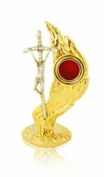 Relikwiarz - krzyż papieski z pojedynczym płomieniem