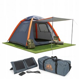 Namiot Turystyczny 3 Osobowy Kampingowy Wodoodporny Rodzinny Pompowany