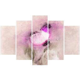 Obraz Rose Butterfly motyl pastelowy księżniczka