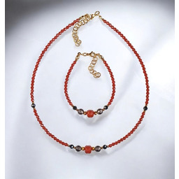 Pakamera RAZEM TANIEJ! komplet jesienny : karneol, kwarc