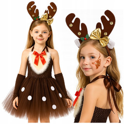 Strój Sukienka Sarenka Bambi Jelonek Bal Jesieni 134/140