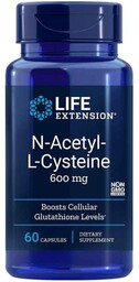 Life Extension, suplement diety N-Acetylo-L-cysteina (NAC), 60 kapsułek