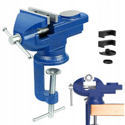 Imadło obrotowe stołowe przykręcane modelarskie 80 mm zestaw