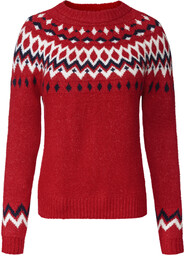 esmara Sweter damski w stylu norweskim Czerwony