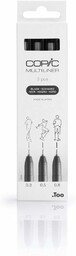 COPIC Multiliner Set Black, 3 pisaki o 3