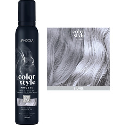Indola Profession Color Style Mousse, pianka koloryzująca, srebrny,