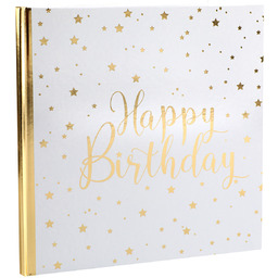 Księga gości biała Happy Birthday