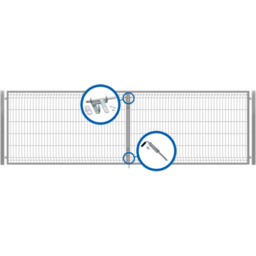 Brama dwuskrzydłowa 3D ocynk 400 x 120 cm