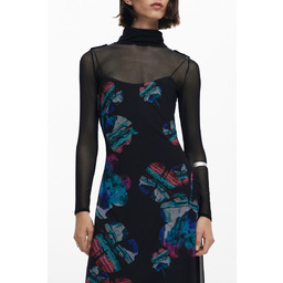 DŁUGA CZARNA SUKIENKA DAMSKA DESIGUAL