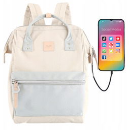 Himawari plecak młodzieżowy szkolny z portem Usb damski