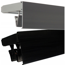 Czarna Szyna sufitowa Pcv dwutorowa 180 Osłona