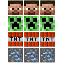 PUZZLE Minecraft Vintage Retro A3 252 el