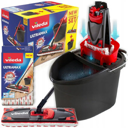 MOP PŁASKI VILEDA Z WIADREM WYCISKANY WKŁAD MIKROFIBRA