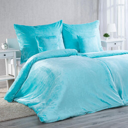 Decodoma Pościel z mikropluszu turkusowa