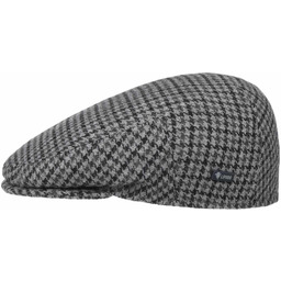Kaszkiet Inglese Classic Jodełka by Lipodo, szaro-czarny