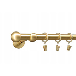 Karnisz 19mm Złoto Mat Nowoczesny 120cm Kulka