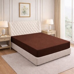 Prześcieradło z gumką 180x200 Brązowe