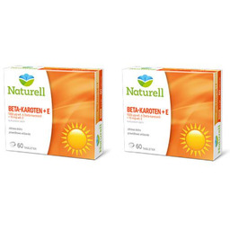Zestaw NATURELL Beta-karoten + E, 2x60tabl.