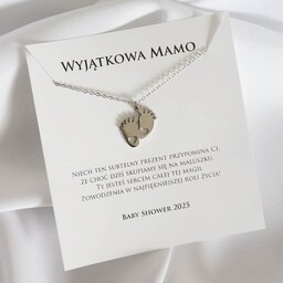Prezent na dla przyszłej mamy srebrny naszyjnik
