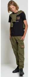 Spodnie dresowe chłopięce bojówki zielone Waldo 303