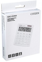 Kalkulator biurowy Citizen SDC-812NRWHE, biały