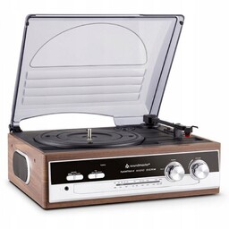 Gramofon retro Soundmaster PL186H radio Fm Głośniki Wbudowane