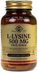 Suplement diety, Solgar, L-Lizyna, 500 mg, 50 kapsułek