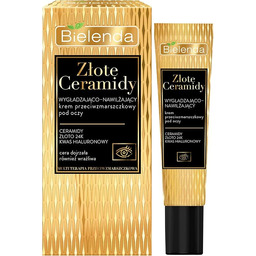 Bielenda Złote Ceramidy, Wygładzająco-nawilżający krem przeciwzmarszczkowy pod oczy,