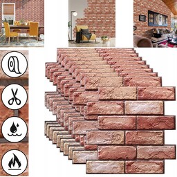 20SZT Tapeta Ścienna 3D Kamień Cegła Samoprzylepna Pvc
