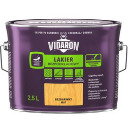 Lakier Bezpodkładowy mat bezbarwny 2,5 l VIDARON