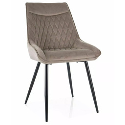 Krzesło Agat Velvet Ciemny Beżowy