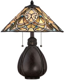 QUOIZEL Przepiękna lampa stołowa Tiffany India