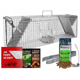 Pułapka na kuny żywołapka dwuwejściowa 65x17x20cm.