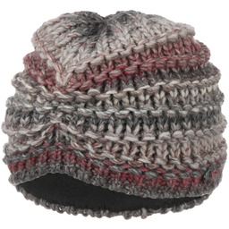 Turban z Dzianiny Alesund by Lierys, szaro-czerwony, One