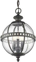 KICHLER Zewnętrzna lampa wisząca Halleron w stylu wiktoriańskim