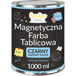Farba magnetyczna tablicowa 2w1 ścienna czarna do mebli