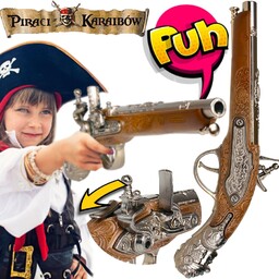 Pistolet PIRATA Metalowy Gonher Rewolwer Hukowy Straszak Piraci