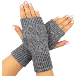 RĘKAWICZKI elastyczne CIEPŁE bez palców MITENKI krótkie damskie