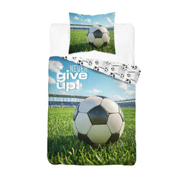 Detexpol Pościel bawełniana młodzieżowa 140x200 biała z piłką