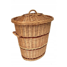 Kosz Z Wikliny Na Pranie, Bieliznę Owalny Mały