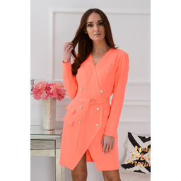 Sukienka dwurzędowa brzoskwinia neon Janet