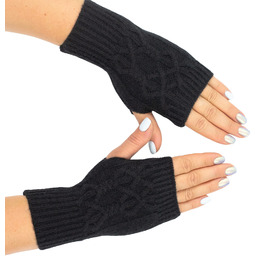 RĘKAWICZKI bez palców MITENKI damskie CIEPŁE warkocz elastyczne