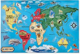 Melissa & Doug  puzzle podłogowe z mapą