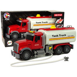 Samochód Ciężarówka Cysterna Biała Dźwięki Światła