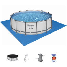 Basen stelażowy Ø427 x 122 cm z pompą,
